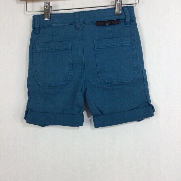 Stella McCartney Kids Cotton Stretch Cargo Denim Shorts Blue Size 4 NWT - Picture 2 of 6
